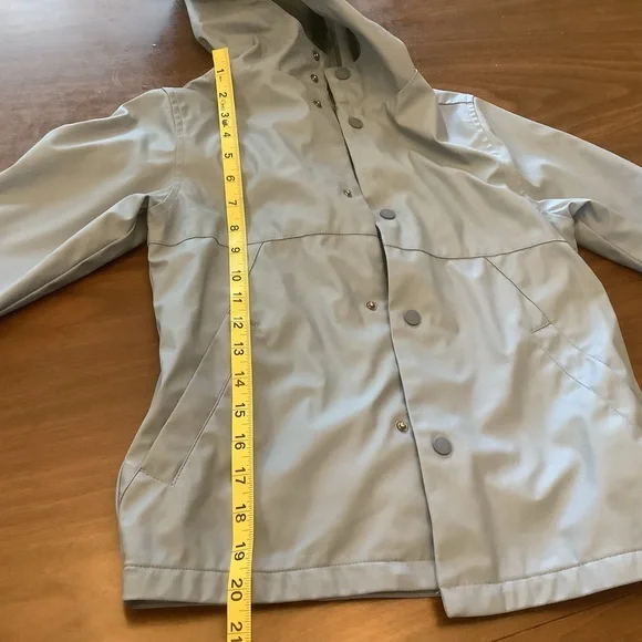 Zara Kids Hooded Raincoat Size 110 (4-5 Years) Blue Jacket - Picture 13 of 13